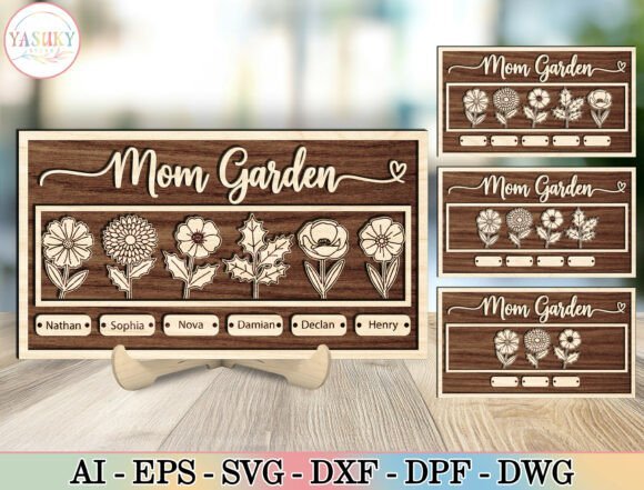 Mom Garden Birth Flower Sign 1399224 Creativo Digital